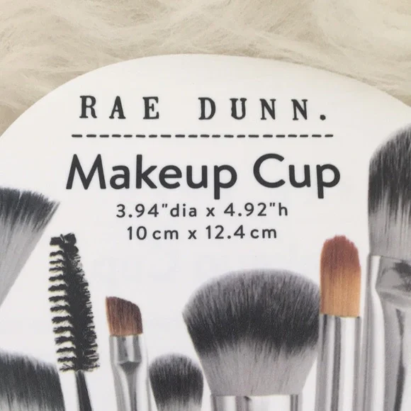 • F R E E • NWT • RAE DUNN Black Makeup Brushes Holder - Picture 3 of 12